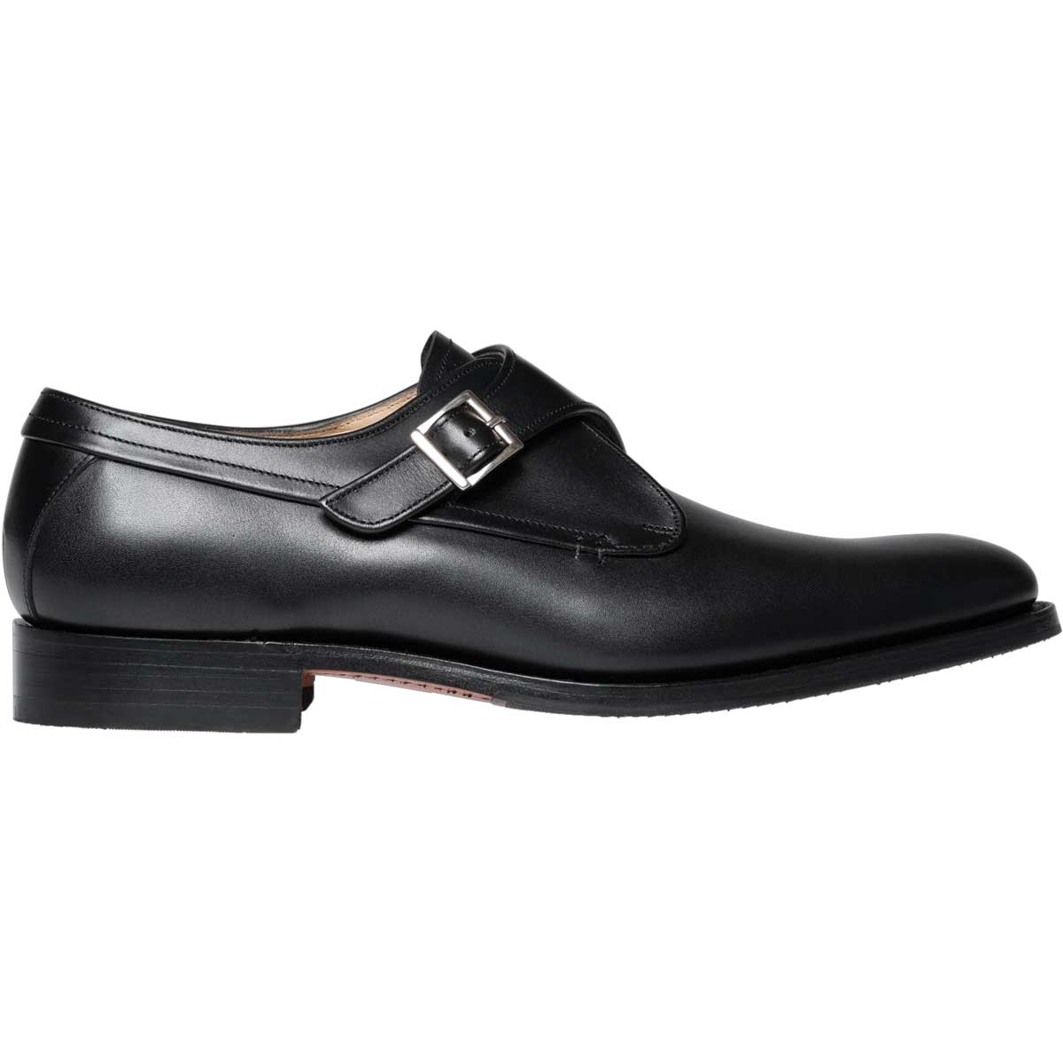 BARKER Shoes Brayton - Leather Monk Strap - Black Calf