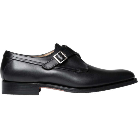 BARKER Shoes Brayton - Leather Monk Strap - Black Calf