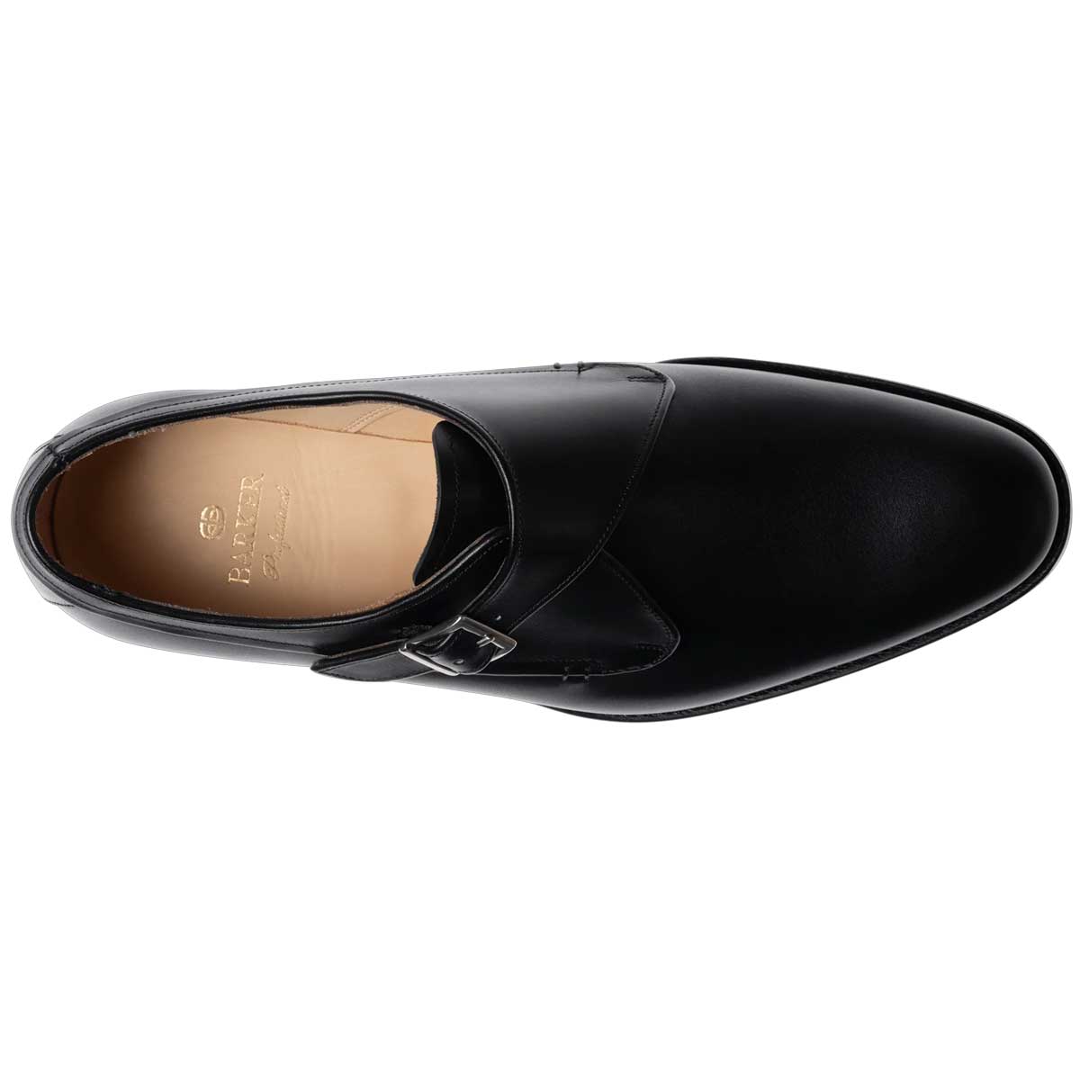 BARKER Shoes Brayton - Leather Monk Strap - Black Calf