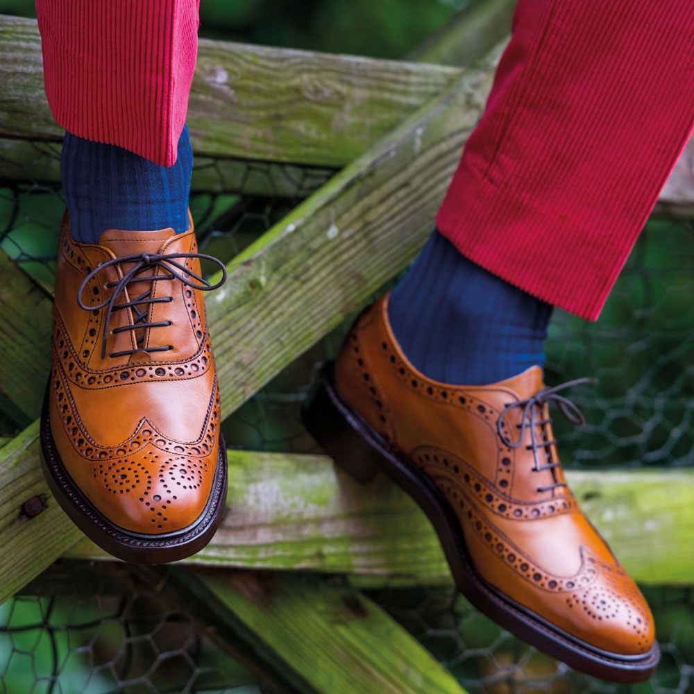 50% OFF BARKER Westfield Shoes - Mens Country Brogues - Cedar Calf - Size: UK 7