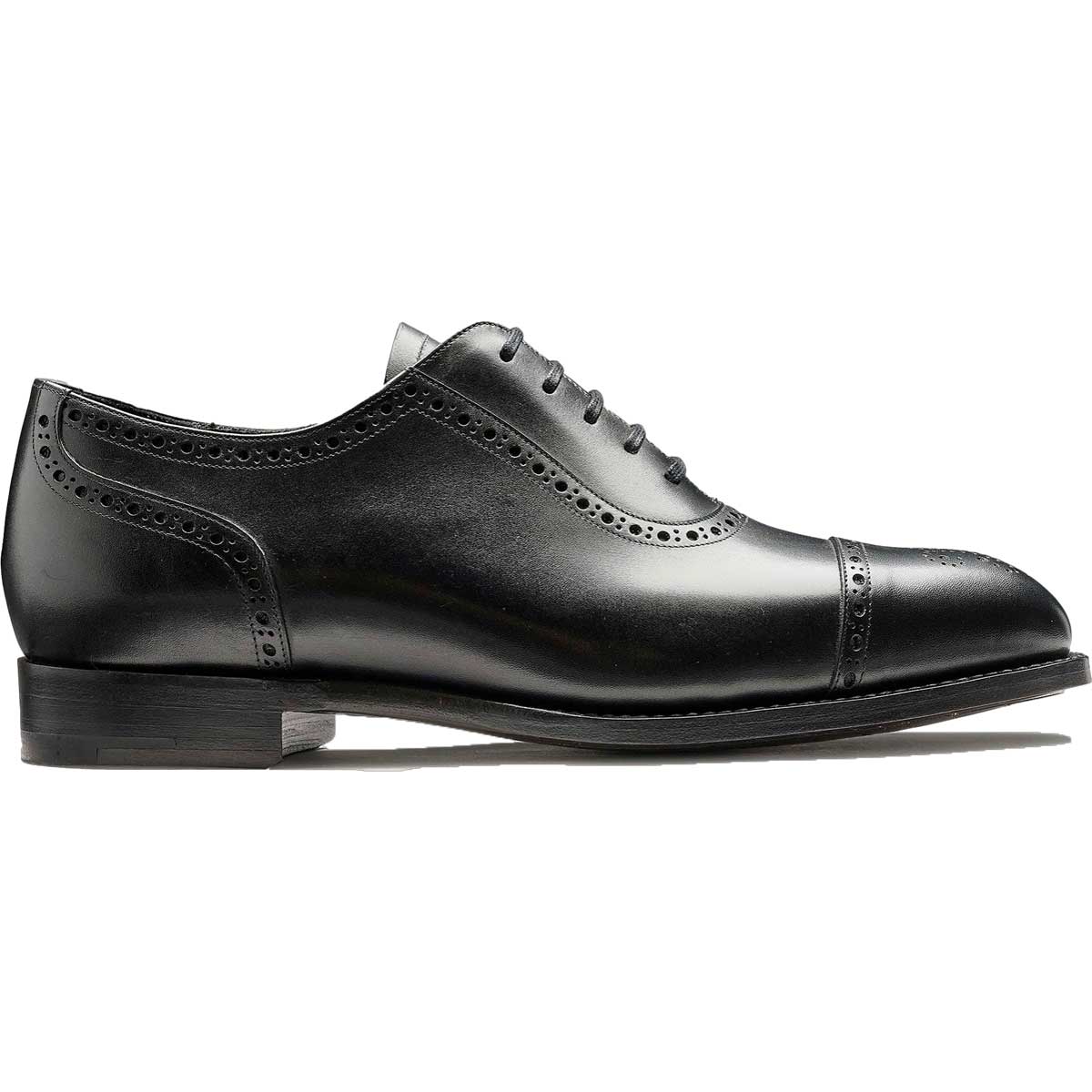 BARKER Warwick Shoes - Mens Oxford Brogues - Black Calf