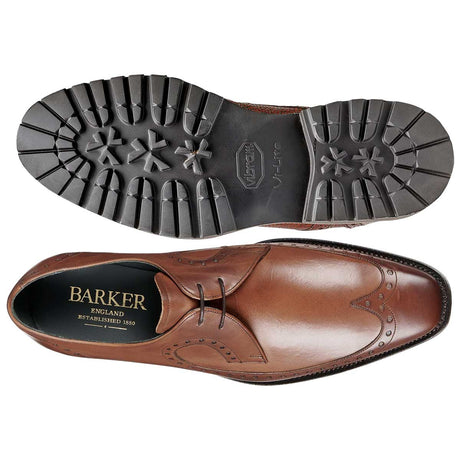 BARKER Woody Shoes - Mens Brogues - Expresso Calf