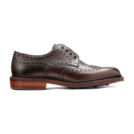 BARKER Kendall Shoes - Mens Brogues - Dark Ebano Calf - side view