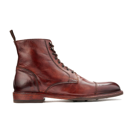 BARKER Bourne Boots - Mens Lace Up - Rosewood Dip Dyed - side view