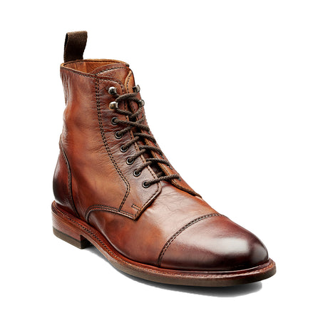 BARKER Bourne Boots - Mens Lace Up - Tan Dip Dyed - front view