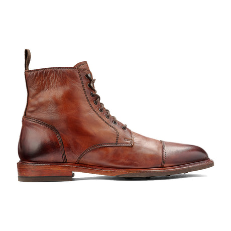 BARKER Bourne Boots - Mens Lace Up - Tan Dip Dyed - side view