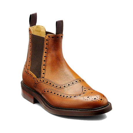 BARKER Bowness Boots - Mens Brogue - Cedar Grain - front view