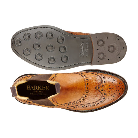 BARKER Bowness Boots - Mens Brogue - Cedar Grain - side view