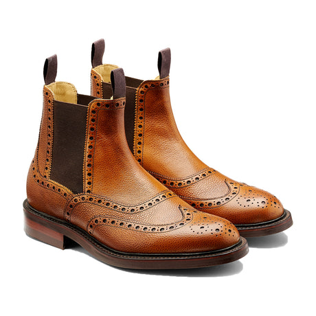 BARKER Bowness Boots - Mens Brogue - Cedar Grain - sole view