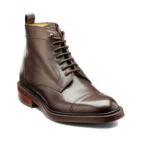 BARKER Langdale Boots - Mens Lace Up - Dark Ebano Calf - front view