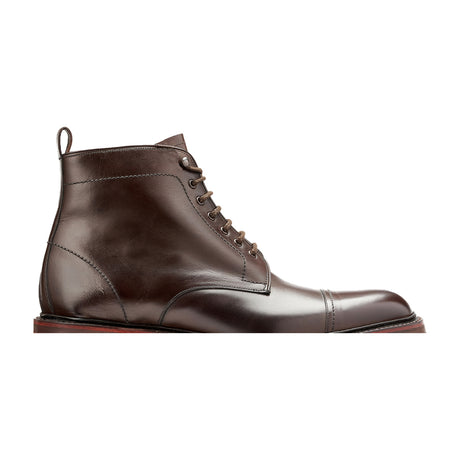 BARKER Langdale Boots - Mens Lace Up - Dark Ebano Calf - side view