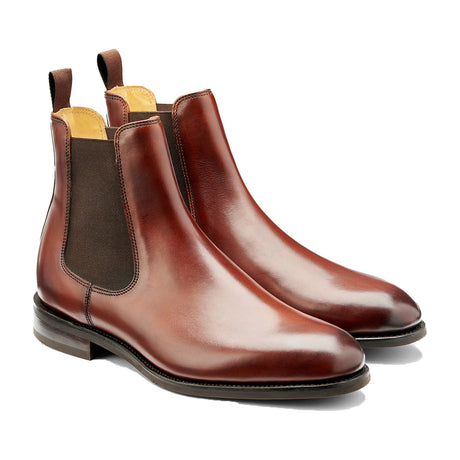 BARKER Wantage Boots - Mens Chelsea - Walnut Calf - angled pair view