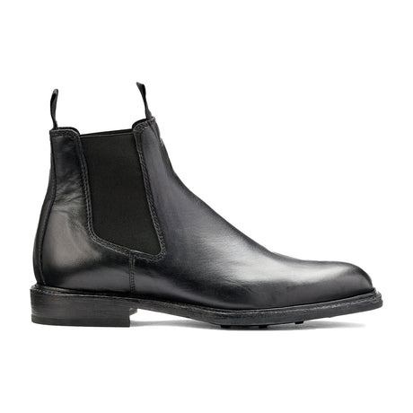 BARKER Wick Boots - Mens Chelsea - Black Dip Dyed - side view