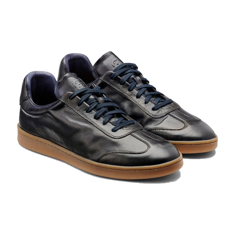 BARKER Wyatt Sneakers - Mens - Navy Dip Dyed - angled pair view