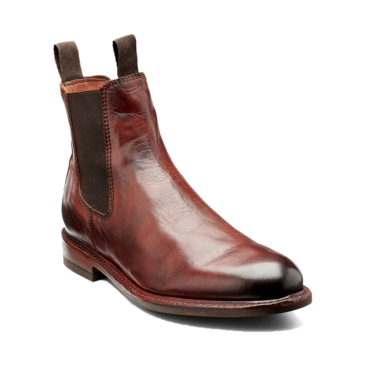 BARKER Wick Boots - Mens Chelsea - Rosewood Dip Dyed - front view