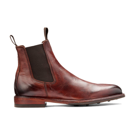 BARKER Wick Boots - Mens Chelsea - Rosewood Dip Dyed - side view