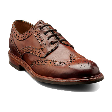 BARKER Magnum Shoes - Mens Derby Brogues - Tan Dip Dyed - front view