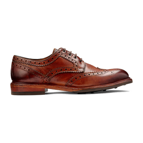 BARKER Magnum Shoes - Mens Derby Brogues - Tan Dip Dyed - side view