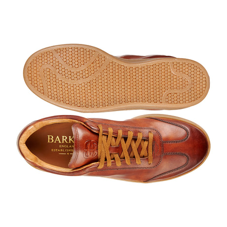 BARKER Wyatt Sneakers - Mens - Tan Dip Dyed - sole view
