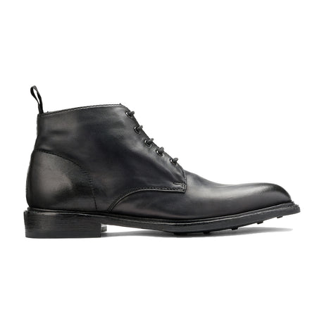 BARKER Ryan Boots - Mens Lace Up - Black Dip Dyed - side view