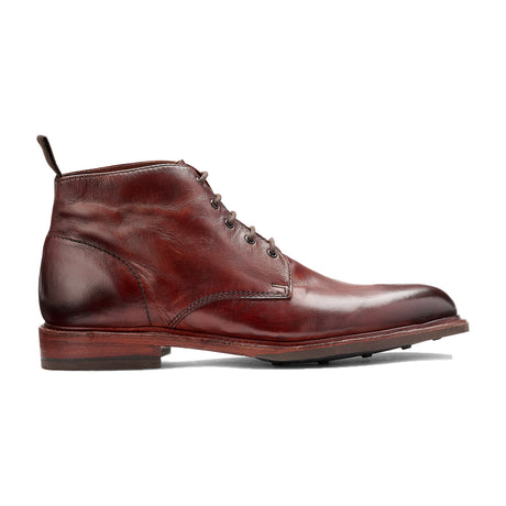 BARKER Ryan Boots - Mens Lace Up - Rosewood Dip Dyed - side view