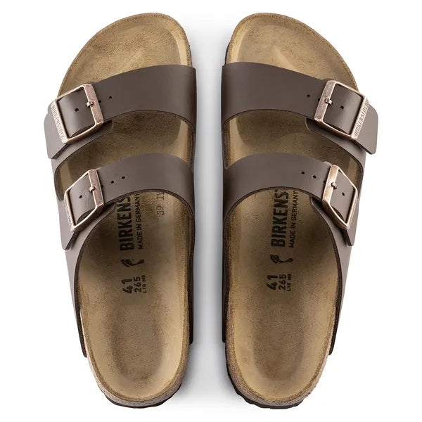 BIRKENSTOCK Arizona Birko-Flor Dark Brown Regular Fit - top view