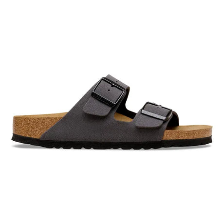 BIRKENSTOCK Arizona Velvet Gray / Black Buckles side view