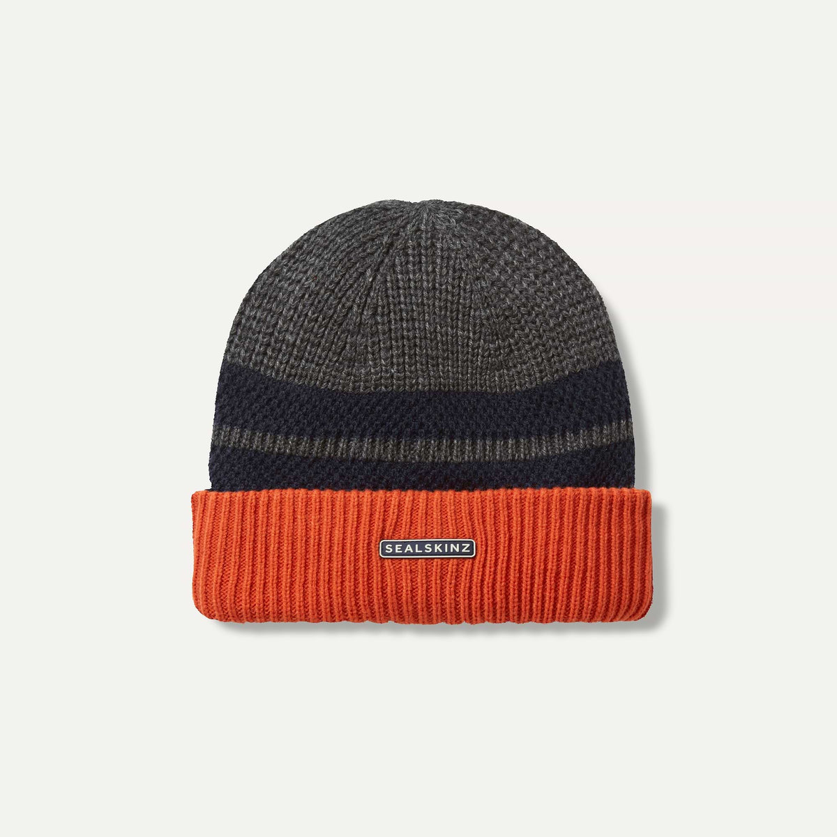 SEALSKINZ Bittering Waterproof Cold Weather Textured Roll Cuff Beanie - product view 2