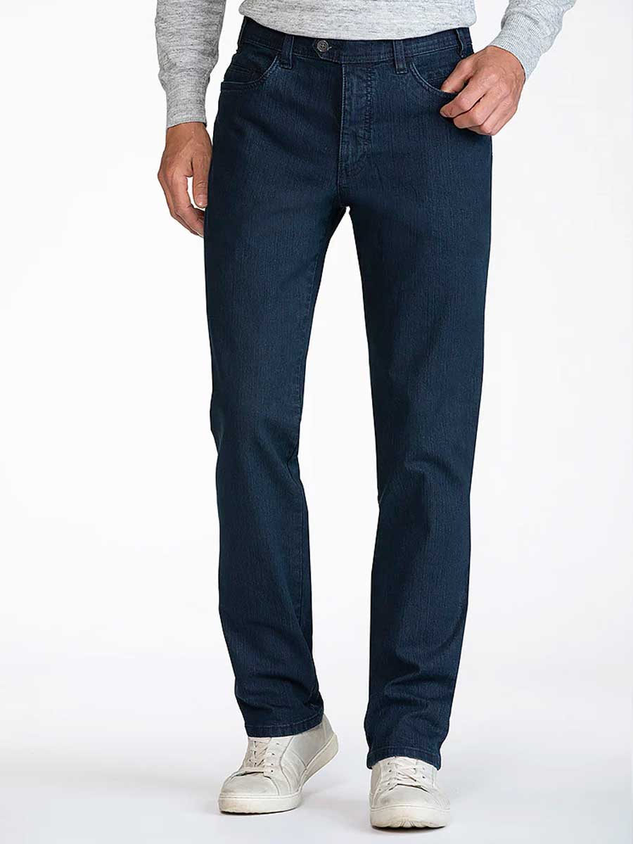 BRUHL Harry Jeans - Stretch Denim Regular Fit - Mens - Dark Blue