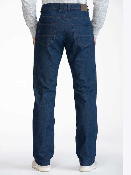 BRUHL Mens Genua III B Light Ring Denim Jeans - Dark Blue Bruhl