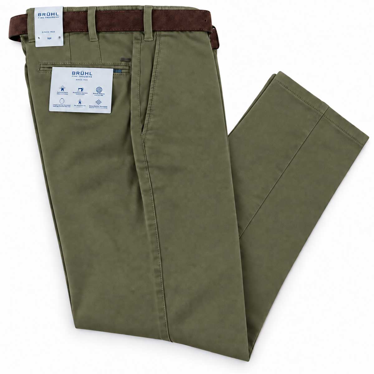 BRUHL Parma B Chinos - Pima Cotton - Green