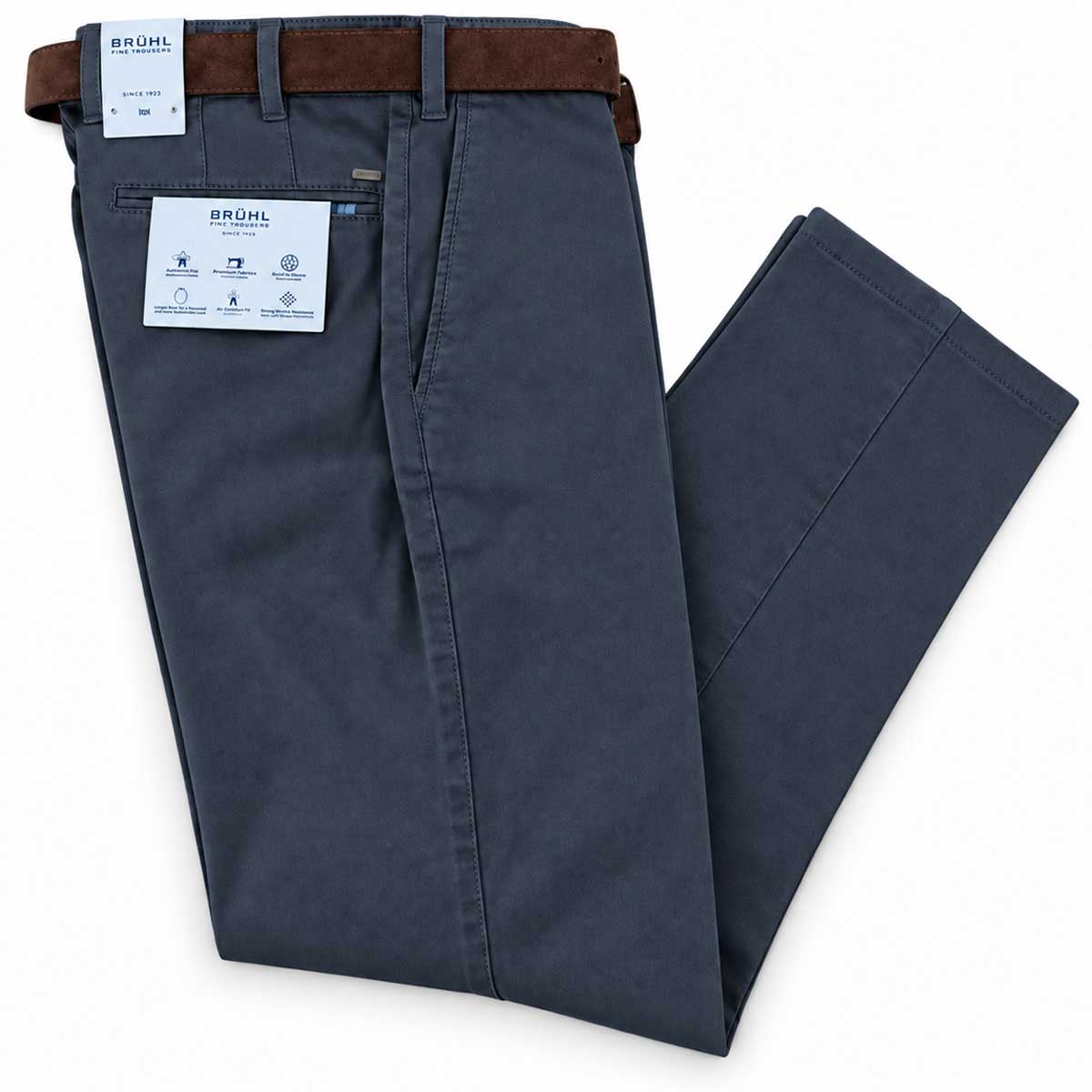 BRUHL Parma B Chinos - Pima Cotton - Marine Blue