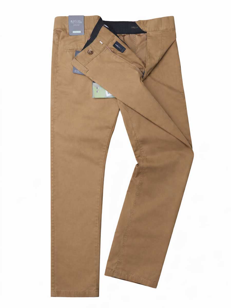 BRUHL Parma B Stretch Cotton Chino - Men's - Beige