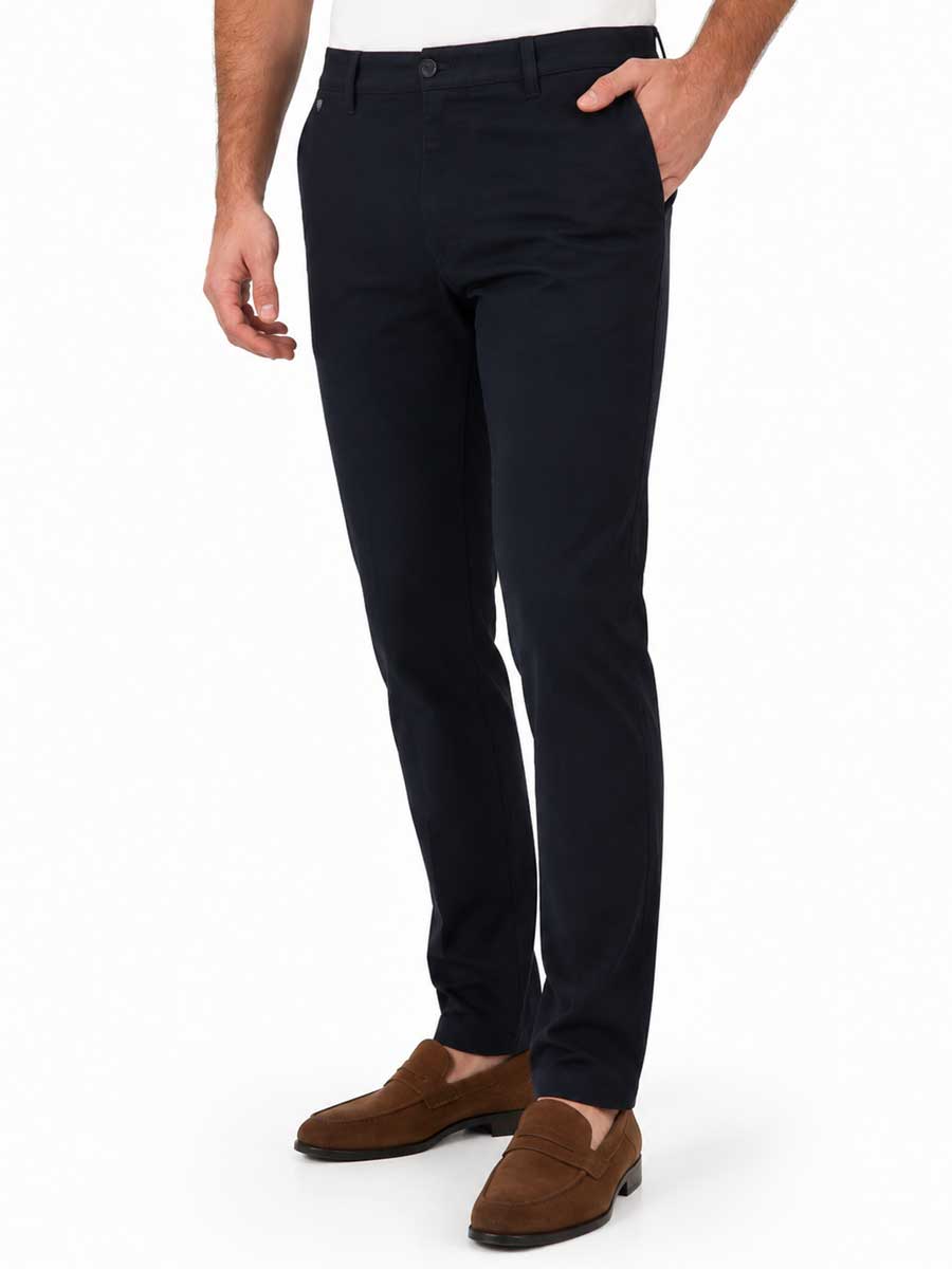 BRUHL Parma B Stretch Cotton Chino - Men's - Navy