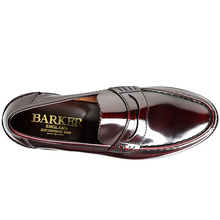 Load image into Gallery viewer, 40% OFF BARKER Caruso Shoes - Mens Loafers - Burgundy Hi-Shine - Size: UK 8
