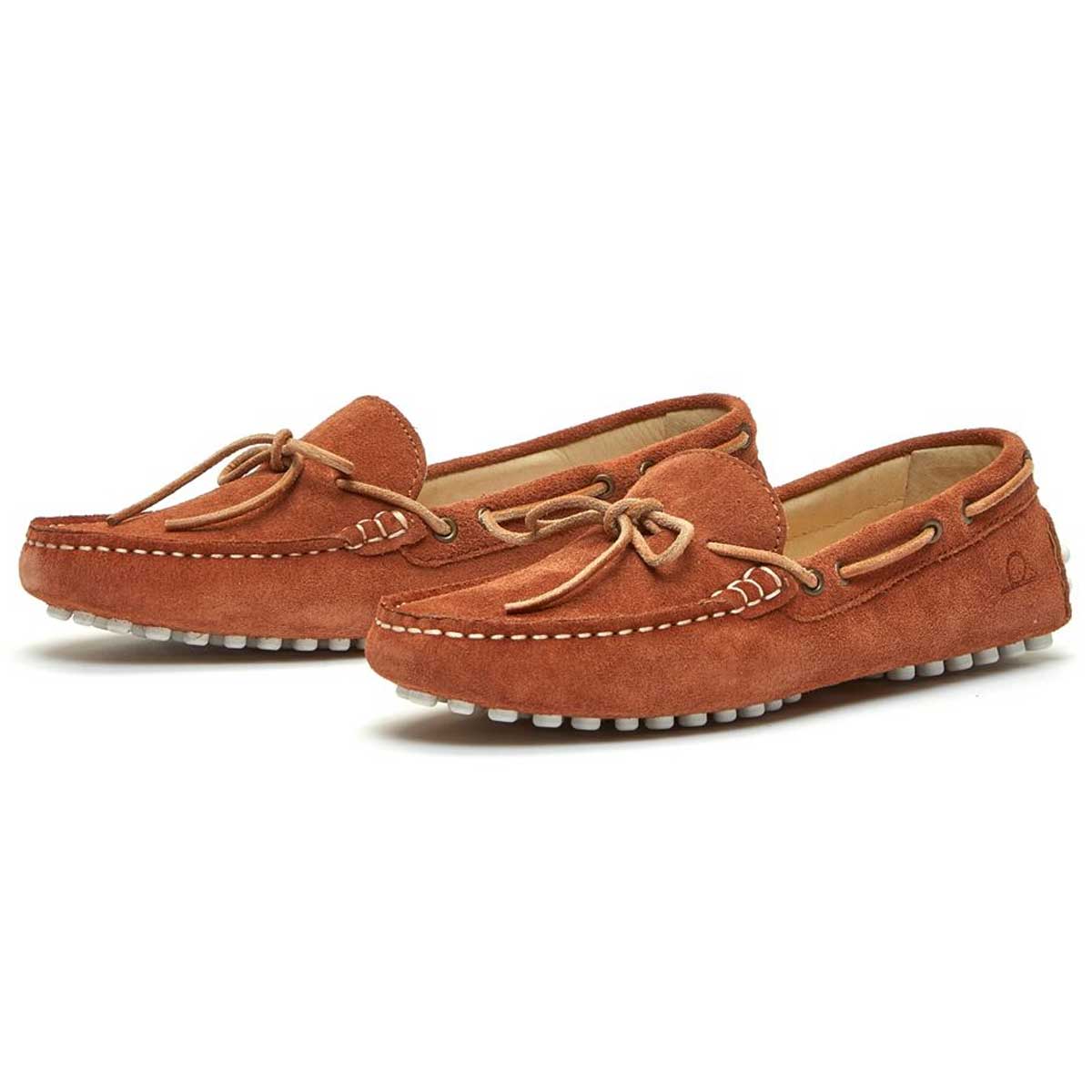 CHATHAM Aria Suede Driving Moccasins - Women's - Cognac