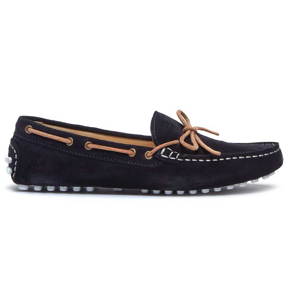 CHATHAM Aria Suede Driving Moccasins - Women's - Navy
