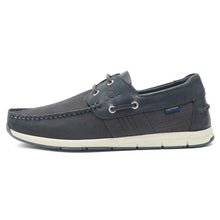 Load image into Gallery viewer, CHATHAM Brixham Leather &amp; Nubuck Boat Shoes - Men&#39;s - Navy

