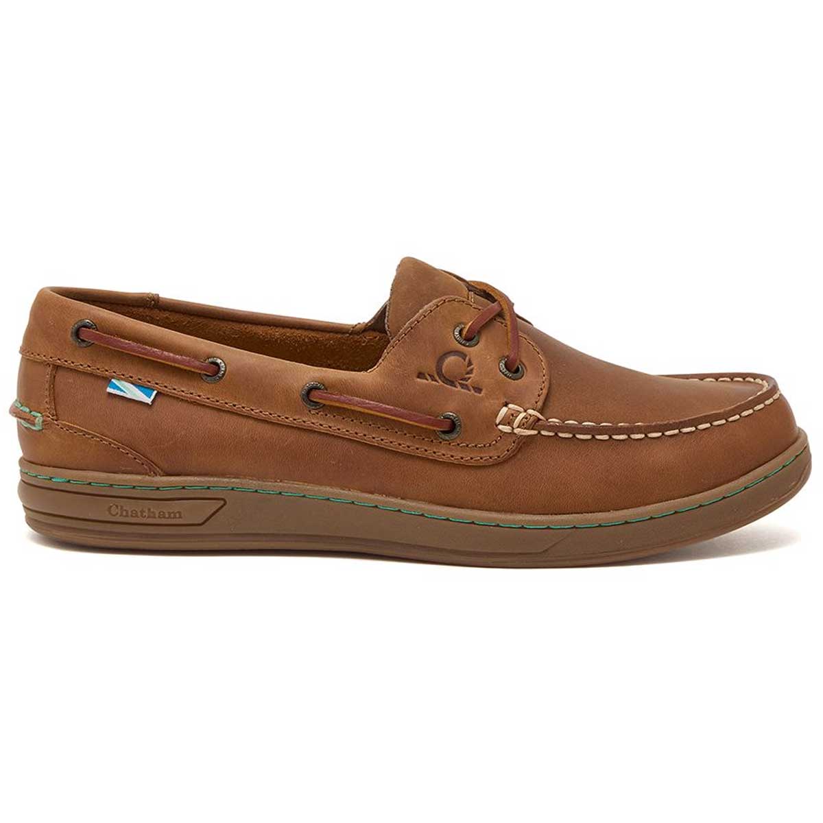 CHATHAM Buton G2 Leather Boat Shoes - Men's - Walnut