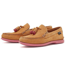Load image into Gallery viewer, CHATHAM Crete G2 Leather Tassel Loafers - Women&#39;s - Tan / Pink
