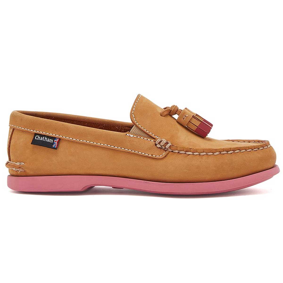 CHATHAM Crete G2 Leather Tassel Loafers - Women's - Tan / Pink