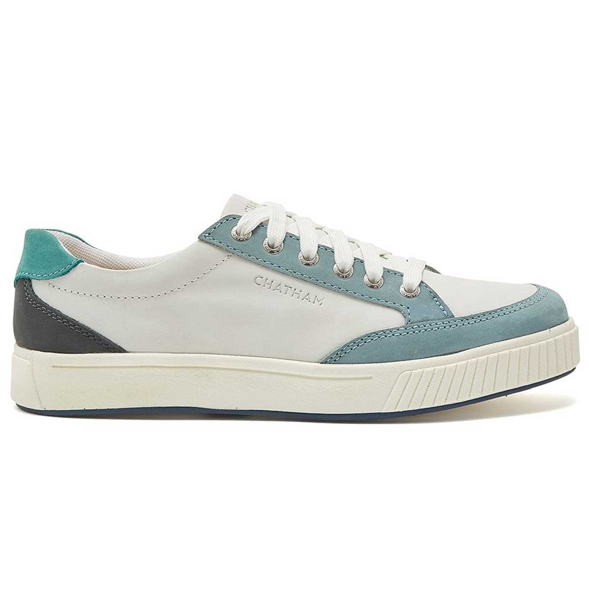 CHATHAM Fingle G2 Premium Leather Court-Style Trainers - Women's - White / Blue