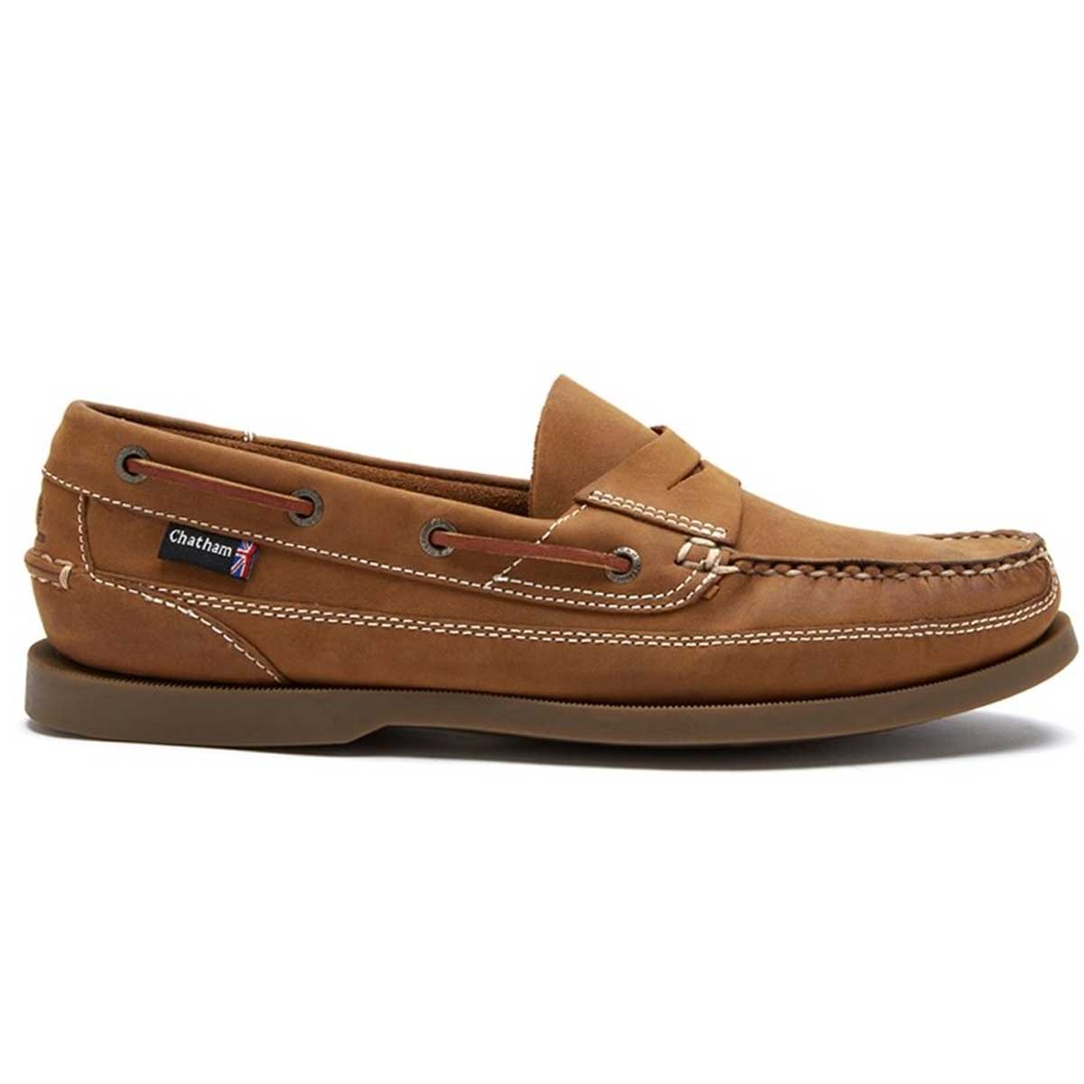 CHATHAM Gaff II G2 Slip-On Leather Deck Shoes - Mens - Walnut