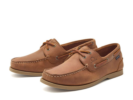 CHATHAM Galley II Leather Boat Shoes - Men's - Dark Tan