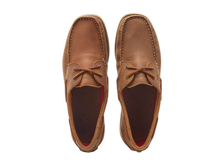 CHATHAM Galley II Leather Boat Shoes - Men's - Dark Tan