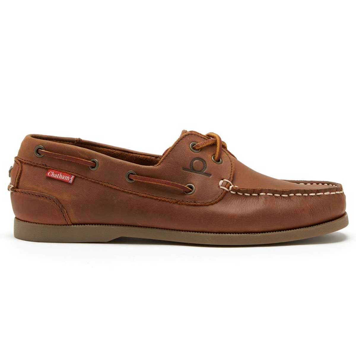 CHATHAM Galley II Leather Boat Shoes - Men's - Dark Tan
