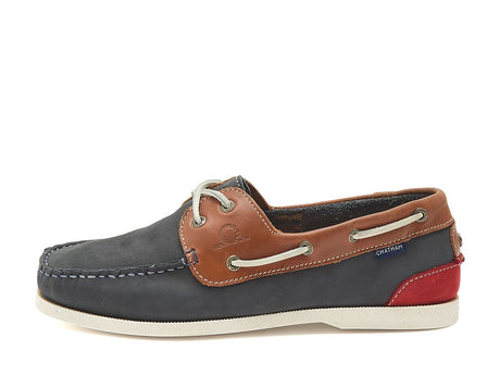 CHATHAM Galley II Leather Boat Shoes - Men's - Navy / Tan