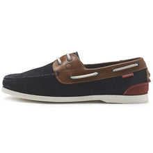 Load image into Gallery viewer, CHATHAM Galley II Leather Boat Shoes - Men&#39;s - Navy / Tan
