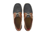CHATHAM Galley II Leather Boat Shoes - Men's - Navy / Tan