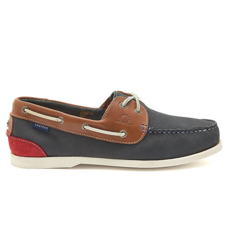 CHATHAM Galley II Leather Boat Shoes - Men's - Navy / Tan